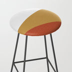 Mid Century Modern Sunset - Terracotta Peach Mustard Stool Gallery Image 2