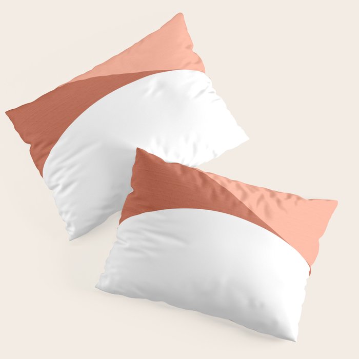 Mid Century Modern Sunset - Terracotta Peach Mustard Pillow Sham Gallery Image 3