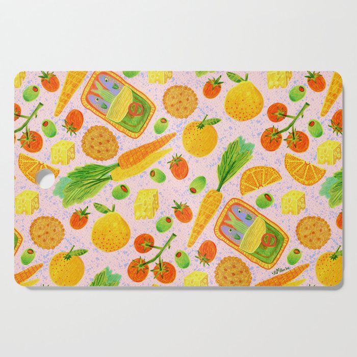 Kitchen Snacks & Apps in Berry Pink Cutting Board Gallery Image 1