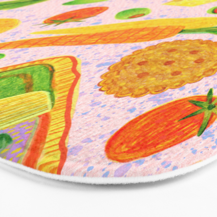 Kitchen Snacks & Apps in Berry Pink Bath Mat Gallery Image 3