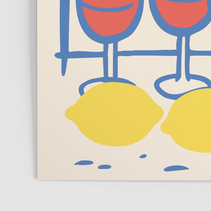 Sardines, Lemons and Wine at the Beach Poster Gallery Image 3