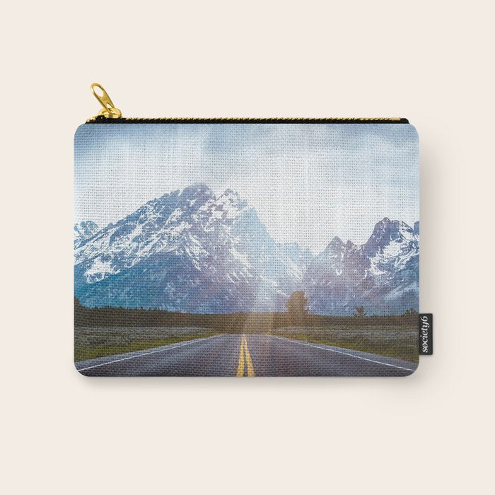 Mountain Road - Grand Tetons Nature Landscape Photography Carry All Pouch Gallery Image 1