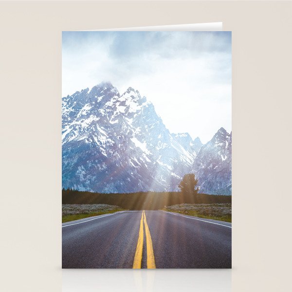 Mountain Road - Grand Tetons Nature Landscape Photography Stationery Card Gallery Image 2
