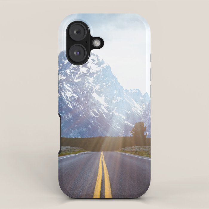 Mountain Road - Grand Tetons Nature Landscape Photography iPhone Case Gallery Image 1
