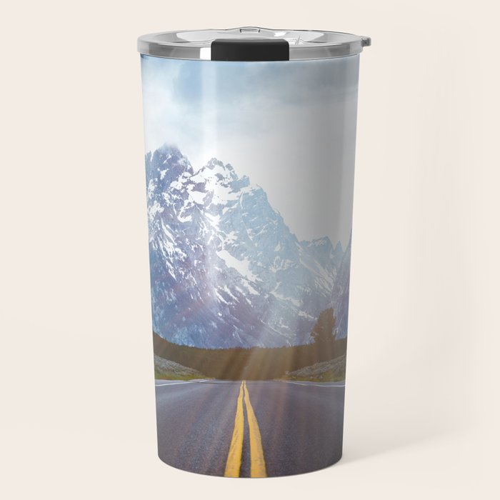 Mountain Road - Grand Tetons Nature Landscape Photography Travel Mug Gallery Image 1