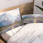 Mountain Road - Grand Tetons Nature Landscape Photography Pillow Sham Gallery Image 2
