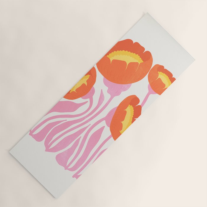 Coral Cosmos: Les Fleurs | Flower Market 05 | Spring Summer 23 Yoga Mat Gallery Image 1