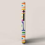 Colorful Mid Century Modern Piquet Multi Abstract Pattern iPhone Case Gallery Image 2
