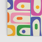 Colorful Mid Century Modern Piquet Multi Abstract Pattern Poster Gallery Image 3