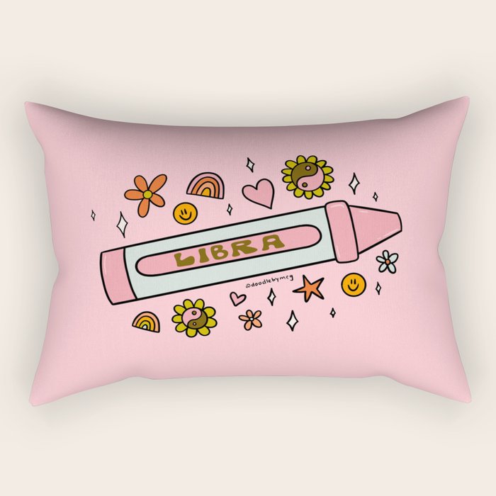 Libra Crayon Rectangular Pillow Gallery Image 1
