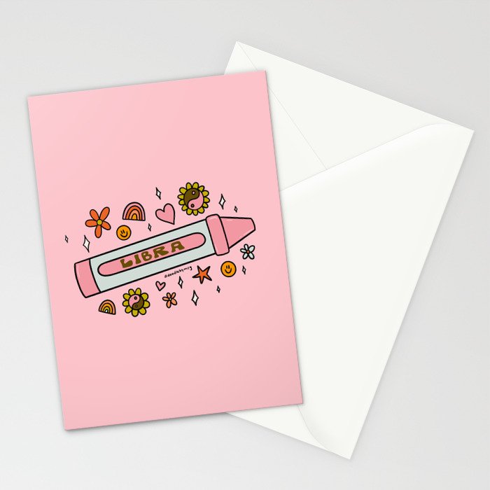 Libra Crayon Stationery Card Gallery Image 2