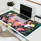 Luna Moth and Bougainvillea Botanical Pattern Desk Mat Gallery Image 2