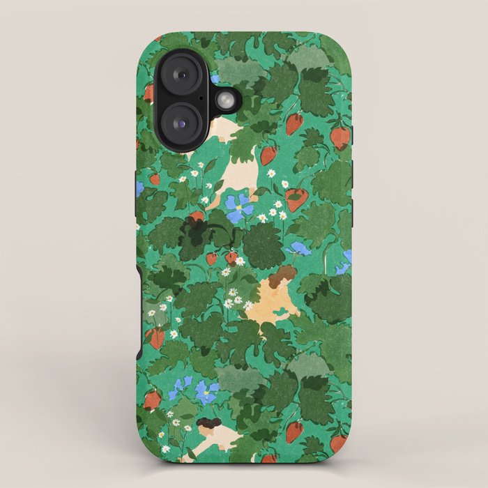 Picking Up Strawberries Iphone Case Gallery Image 1