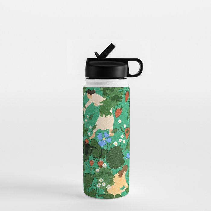 Picking up strawberries Water Bottle Gallery Image 1