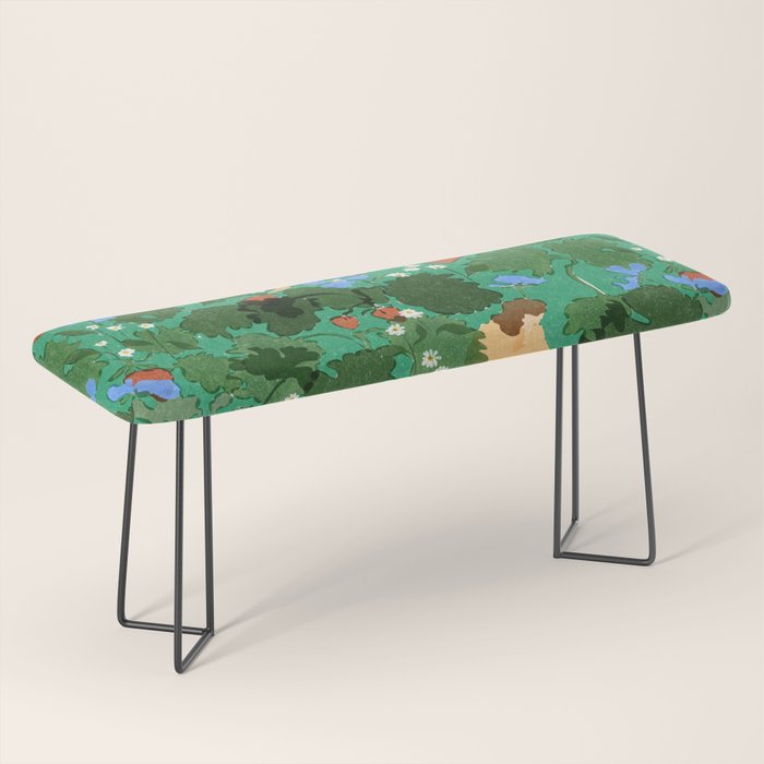 Picking up strawberries Bench Gallery Image 1