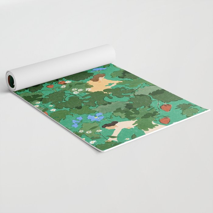 Picking up strawberries Yoga Mat Gallery Image 2