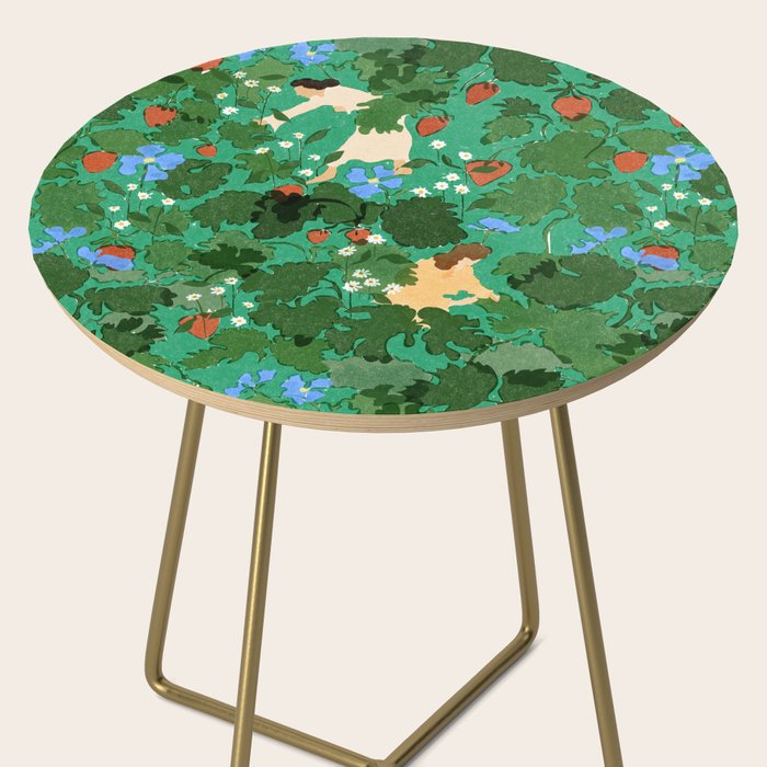 Picking up strawberries Side Table Gallery Image 2