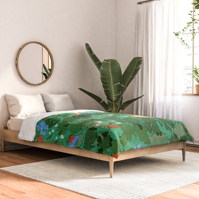 Picking up strawberries Comforter Gallery Image 2