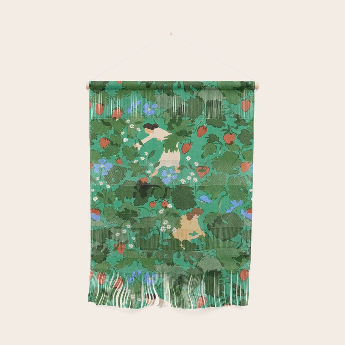Picking up strawberries Wall Hanging Gallery Image 1