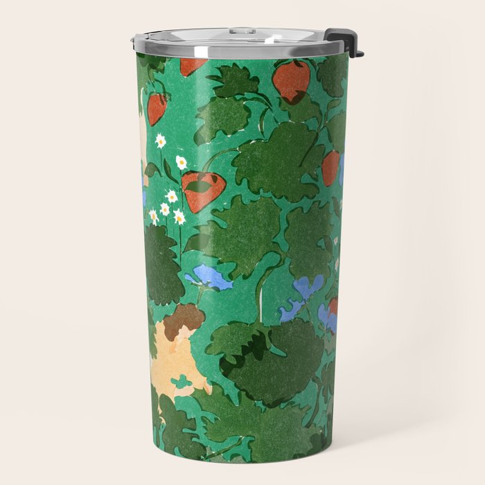 Picking up strawberries Travel Mug Gallery Image 2