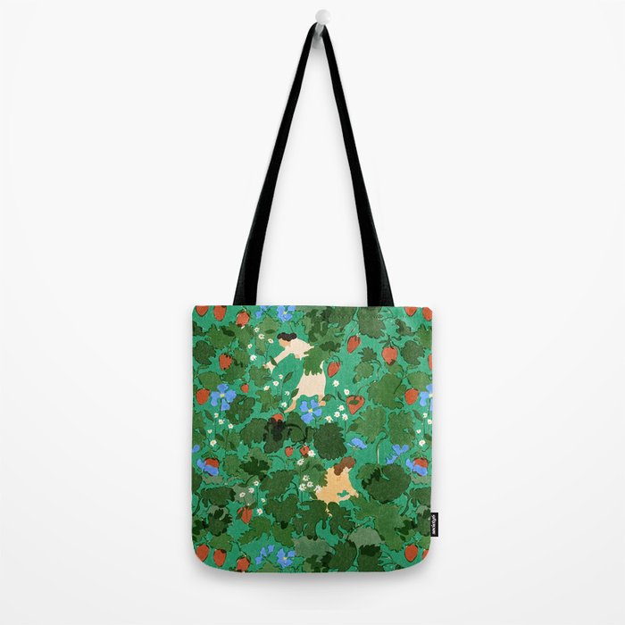 Picking up strawberries Tote Bag Gallery Image 2