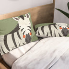 Zebra, Animal Portrait Pillow Sham Gallery Image 2