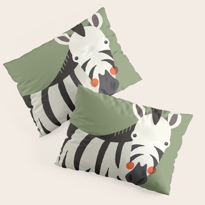 Zebra, Animal Portrait Pillow Sham