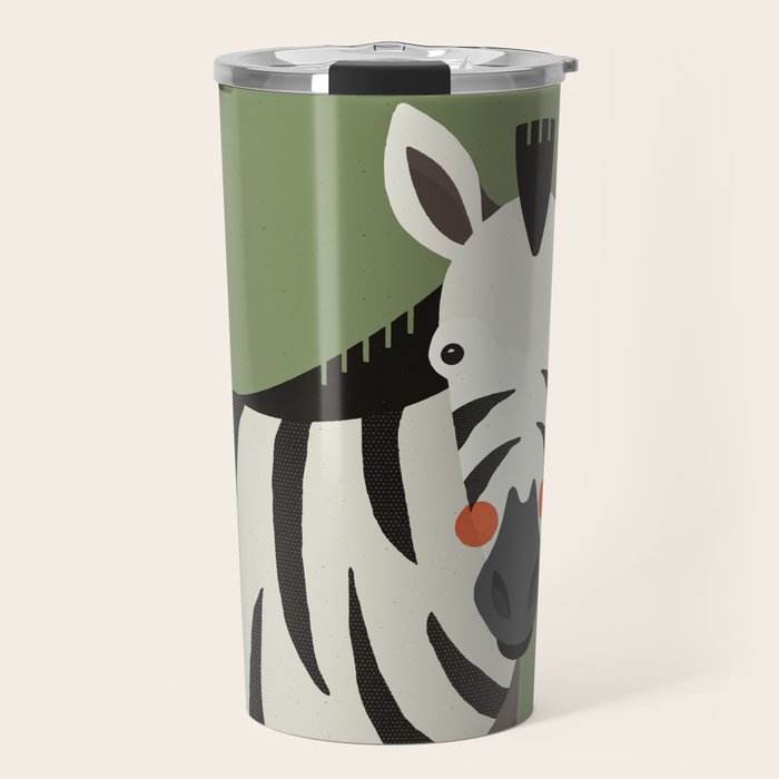 Zebra, Animal Portrait Travel Mug Gallery Image 1