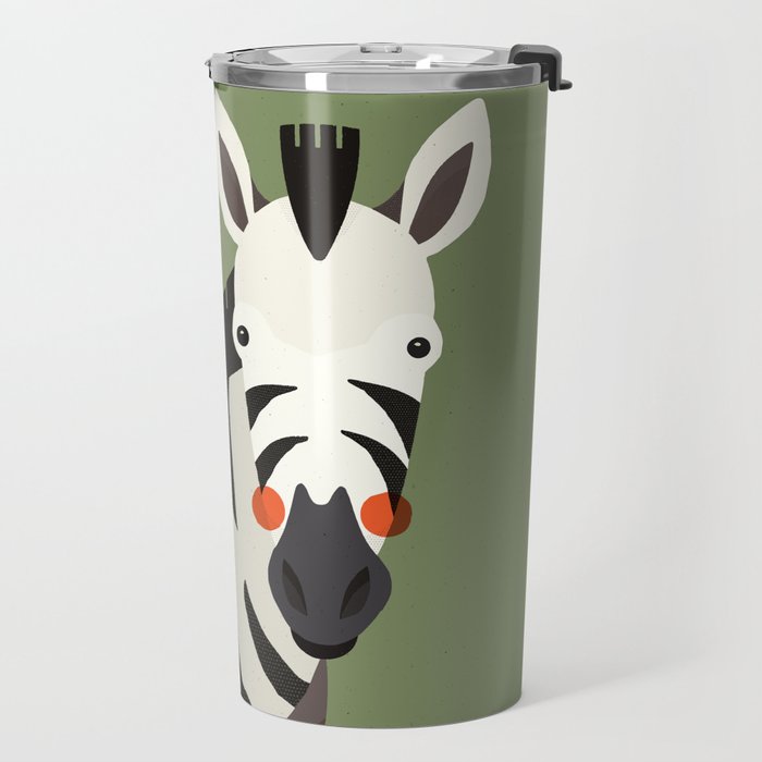 Zebra, Animal Portrait Travel Mug Gallery Image 2