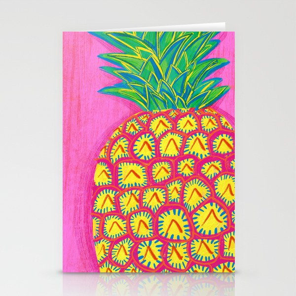 Tropical Pineapple Stationery Card Gallery Image 1