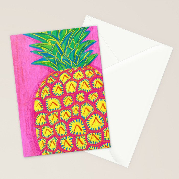 Tropical Pineapple Stationery Card Gallery Image 2