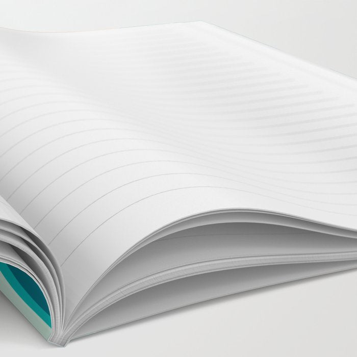 Hourglass Mid Century Modern Abstract Pattern in Turquoise, Aqua, Orange, and Rust Notebook Gallery Image 2