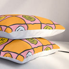 Pink Happy Face Checkered Print Pillow Sham Gallery Image 3