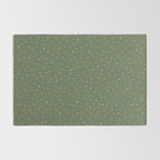 Confetti Pink Gold Cream On Muted Green Rug Gallery Image 2