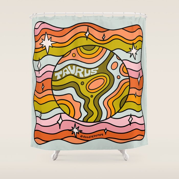 Taurus Planet Shower Curtain Gallery Image 1