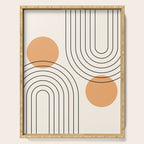 Mid Century Modern Geometric 61 (Rainbow and Sun Abstraction) Serving Tray Gallery Image 1