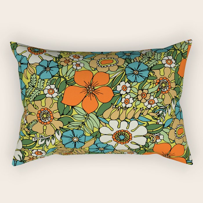 70s Plate Rectangular Pillow Gallery Image 2