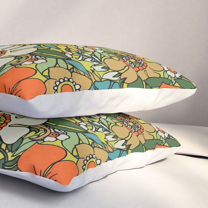 70s Plate Pillow Sham Gallery Image 3