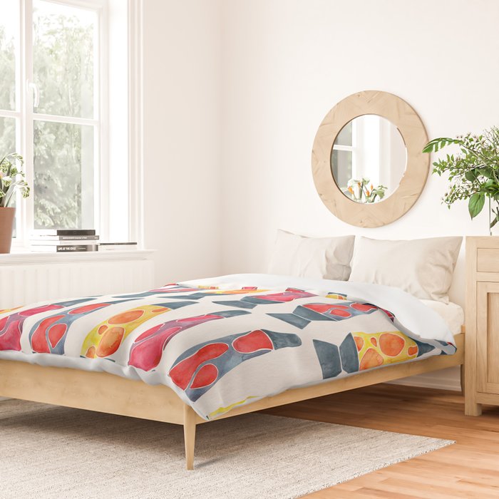 Retro Vibes - Warm Palette Duvet Cover Gallery Image 2