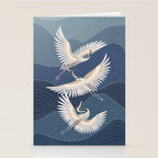 cranes, asian style art Stationery Card Gallery Image 2