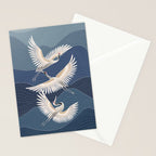 cranes, asian style art Stationery Card Gallery Image 2