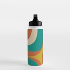 Mid Century Modern Abstract Retro Groove Pattern Water Bottle Gallery Image 3
