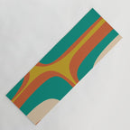 Mid Century Modern Abstract Retro Groove Pattern Yoga Mat Gallery Image 1