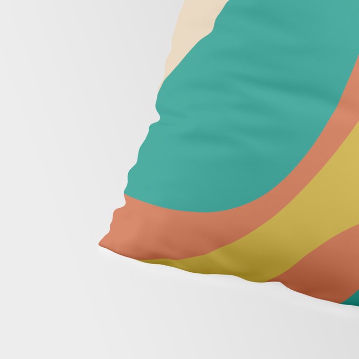 Mid Century Modern Abstract Retro Groove Pattern Pillow Sham Gallery Image 4