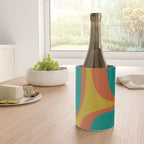 Mid Century Modern Abstract Retro Groove Pattern Wine Chiller Gallery Image 4