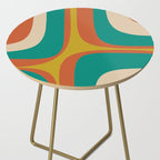 Mid Century Modern Abstract Retro Groove Pattern Side Table Gallery Image 2