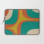 Mid Century Modern Abstract Retro Groove Pattern Laptop Sleeve Gallery Image 1