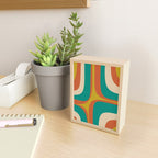 Mid Century Modern Abstract Retro Groove Pattern Mini Art Print Gallery Image 2