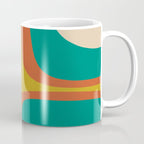 Mid Century Modern Abstract Retro Groove Pattern Coffee Mug Gallery Image 1