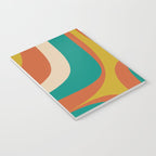 Mid Century Modern Abstract Retro Groove Pattern Notebook Gallery Image 3